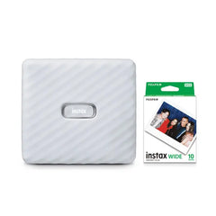 مجموعة طابعة فوجي فيلم Instax Link Wide للهواتف الذكية مع الفيلم - أبيض