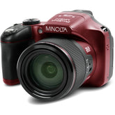 Minolta Pro Shot 20 Mega Pixel HD Digital Camera with 16GB SD Card (Mn67z-R) – Red