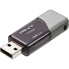 PNY Turbo Attache 3 USB 3.2 Gen 1 Flash Drive – 512GB 100MB/s Read Speed Sleek & Portable Storage