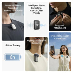 DJI Mic 2 Clip-On Transmitter/Recorder with Built-In Microphone