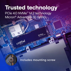 Crucial P3 Plus Internal SSD PCIe Gen 4 x4 NVMe