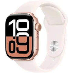 ساعة Apple Series 10 الذكية مقاس 46 مم (GPS) بهيكل من الألومنيوم مع حزام رياضي