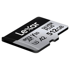 Lexar Professional Silver Plus 512GB microSD Memory Card - 205MB/s with Adapter