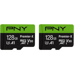 PNY Premier-X microSD Memory Card with Adapter (2-Pack) 100MB/s High-Speed