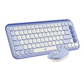 Logitech POP ICON COMBO Bluetooth Keyboard and Mouse Bundle with Programmable Quiet Keys and Buttons - Lilac & Off-White