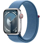 Apple Series 9 41mm GPS Smart Watch Silver Aluminum Case with Sport Loop - Winter Blue