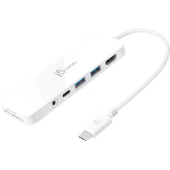 j5create USB-C Multi-Port Hub for Laptops & Tablets with 60W Power Delivery