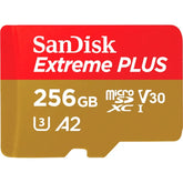 Used SanDisk Extreme PLUS MicroSDXC 256GB Memory Card + SD Adapter, 250MB/s