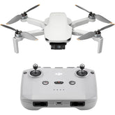 كاميرا طائرة بدون طيار DJI Mini 4K مع جهاز تحكم عن بعد باللون الرمادي