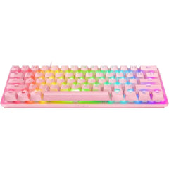 Razer Huntsman Mini 60% PC Gaming Wired Keyboard, Clicky Optical Switch (Quartz Edition) – Pink