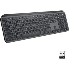 Logitech MX Keys Illuminated Wireless Keyboard with Bluetooth, USB-C – Graphite