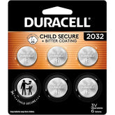 Duracell Lithium Coin Batteries With Bitterant 2032 (6 Pack)
