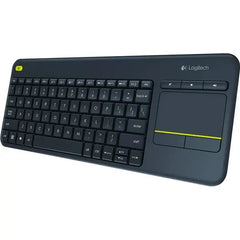 Logitech K400 Plus TKL Wireless Membrane Keyboard for PC/TV/Laptop/Tablet with Built-in Touchpad - Black