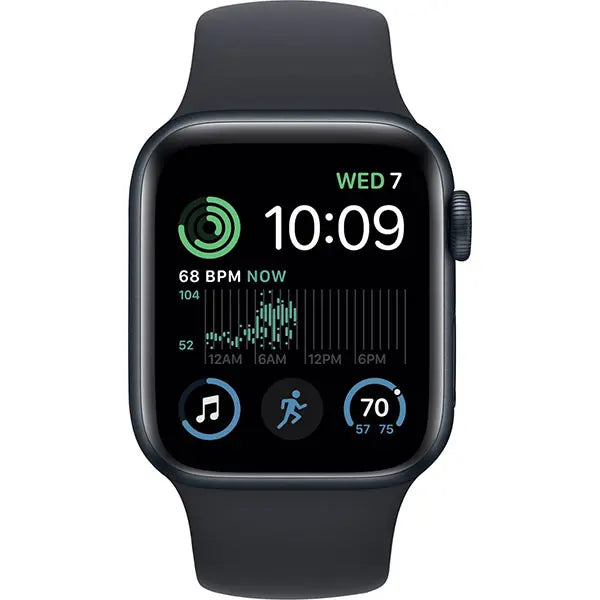 Apple SE 2nd Gen (GPS) 40MM Smart Watch Aluminum Case with Sport Band – Midnight
