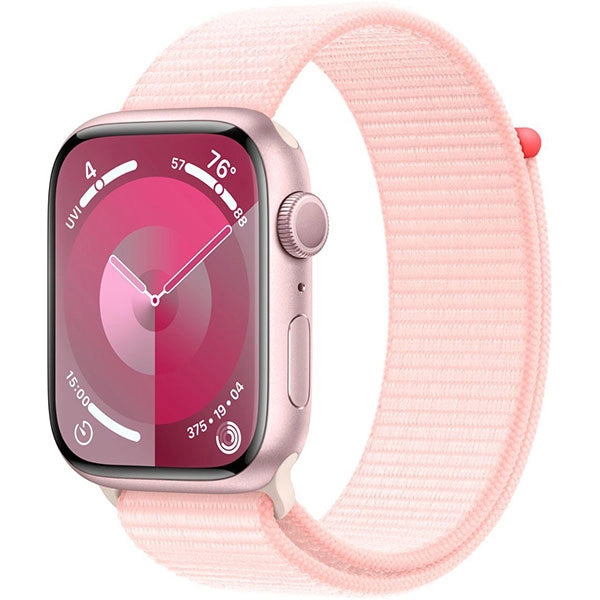 Apple Series 9 45MM (GPS) Smart Watch Aluminum Case with Sport Loop – Pink
