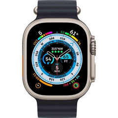 Apple Watch Ultra (GPS), 49mm Smart Watch, Titanium Case with Midnight Ocean Band Price in Dubai