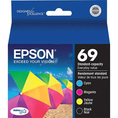 Epson 69 DuraBrite Ultra Ink Black and Color Cartridge (4 Pack) Price in Dubai