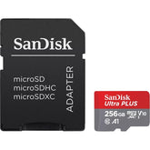 Used SanDisk Ultra Plus MicroSDXC Memory Card with Adapter 160MB/s 256GB