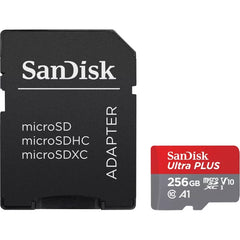SanDisk Ultra Plus MicroSDXC Memory Card with Adapter 160MB/s 256GB