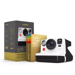 كاميرا طابعة فورية Polaroid NOW Golden Gift Box Gen 2 - أبيض/أسود