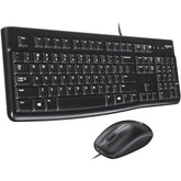 مجموعة لوحة المفاتيح والماوس السلكية MK120 من Logitech المستعملة - باللون الأسود