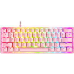 Razer Huntsman Mini 60% PC Gaming Wired Keyboard, Clicky Optical Switch (Quartz Edition) – Pink