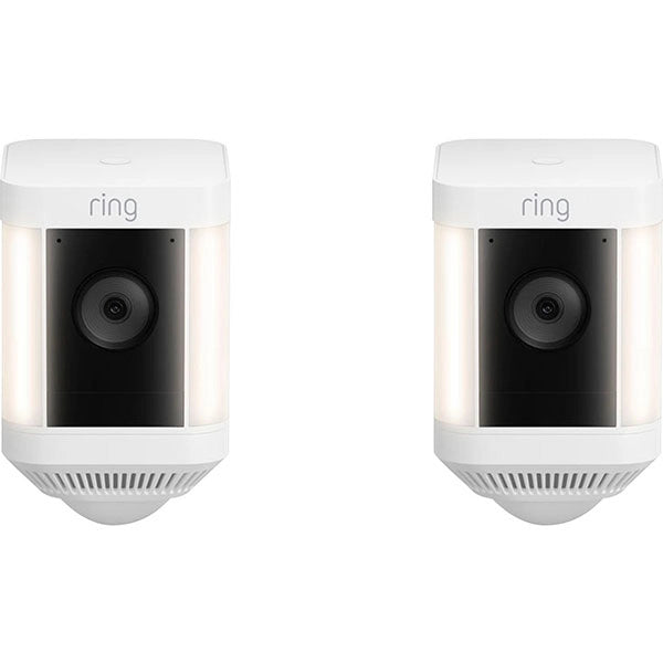 Ring Spotlight Cam Plus (2 Pack) Outdoor Security Camera – White