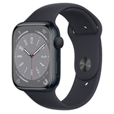 Apple Watch Series 8 (GPS) 45mm S/M Smart Watch Aluminum Case with Sport Band -Midnight