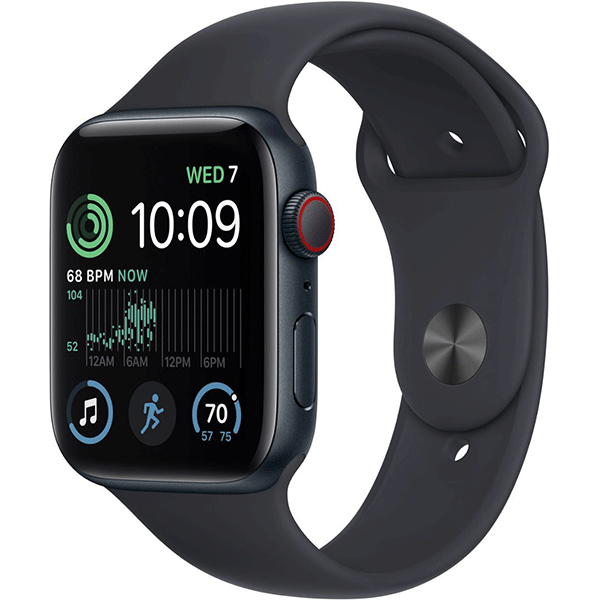 Apple Watch SE 2nd Gen (GPS + Cellular) 44MM/SM Smart Watch Aluminum Case with Sport Band – Midnight Price in Dubai