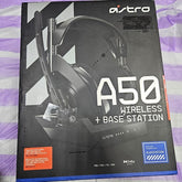 Used Astro Gaming A50 Wireless Dolby Atmos Over-the-Ear Headphones for PlayStation 5 and PlayStation 4 with Base Station - Black