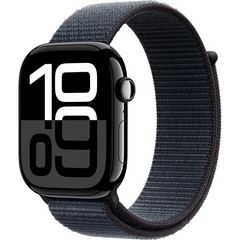 Apple Series 10 46mm (GPS) Smart Watch Aluminum Case with Blue Cloud Sport Loop