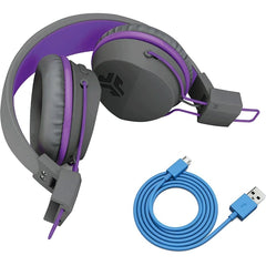 JLab Jbuddies Headphone Studio Wireless Bluetooth On-Ear Kids Headphones Graphite / Purple Price in Dubai
