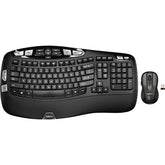 Logitech MK550 Ergonomic Full-size Wireless Keyboard and Mouse Bundle for PC - Black Price in Dubai