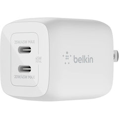 Belkin BoostCharge Pro 45W Dual USB-C GaN Wall Charger - White Price in Dubai