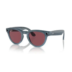 Ray-Ban Meta Headliner Smart Sunglasses Shiny Jeans / Polar Dusty Red