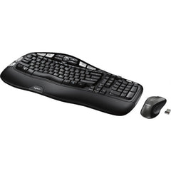 Logitech MK550 Ergonomic Full-size Wireless Keyboard and Mouse Bundle for PC - Black Price in Dubai