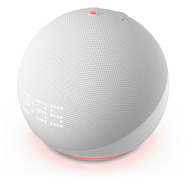 Amazon Echo Dot with Clock (5th Gen) Smart Speaker with Alexa - Glacier White Price in Dubai