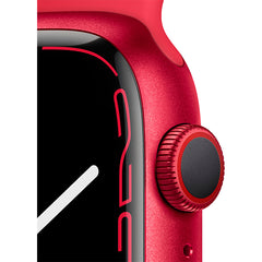 Apple Series 7 (GPS) 45mm Red Aluminum Case with Red Sport Band Smart Watch