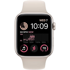 Apple Watch SE (2nd Gen) GPS 40mm-M/L Smart Watch Aluminum Case with Sport Band - Starlight