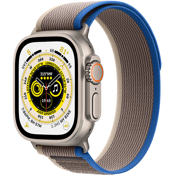 Apple Watch Ultra (GPS + Cellular) 49mm Smart Watch Titanium Case - Blue/Gray