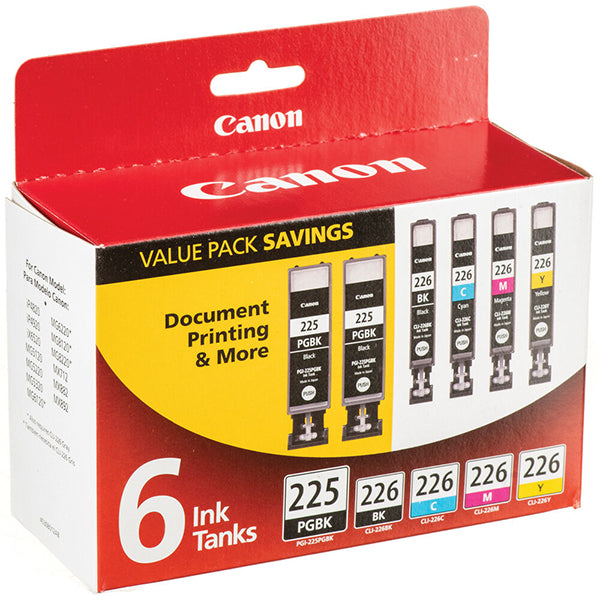 Canon PGI-225 & CLI-226 6 Color Ink Tank Value Pack