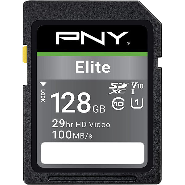 PNY 128GB Elite UHS-I SDXC Memory Card