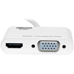 Tripp Lite Mini DisplayPort 1.2 to VGA/HDMI Adapter Converter - White Price in Dubai
