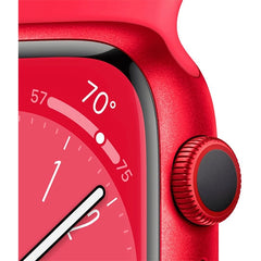 Apple Series 8 (GPS + Cellular) 45mm Smart Watch Aluminum Case with Sport Band - Red
