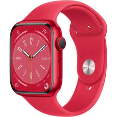 Apple Series 8 (GPS + Cellular) 45mm Smart Watch Aluminum Case with Sport Band - Red