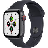 Apple Watch SE (GPS + Cellular) 40mm Smart Watch Aluminum Case with Sport Band - Midnight