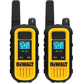 DEWALT Two Way Radio Walkie Talkie 2Watt Waterproof Long Range & Rechargeable with VOX (2 Pack)