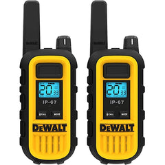 DEWALT Two Way Radio Walkie Talkie 2Watt Waterproof Long Range & Rechargeable with VOX (2 Pack)