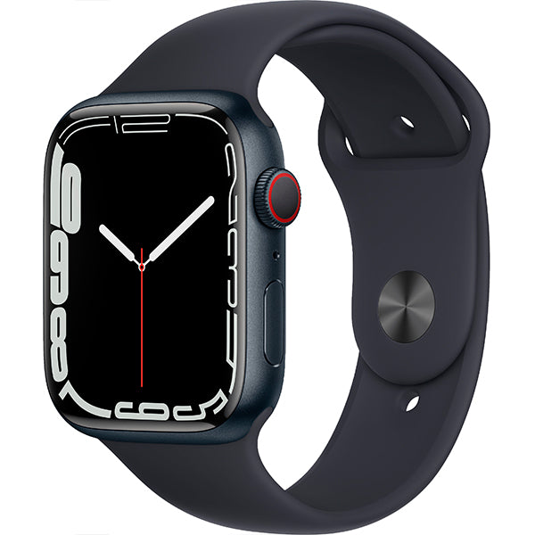 Apple Series 7 (GPS + Cellular) 45mm Midnight Aluminum Case with Midnight Sport Band Smart Watch - Midnight