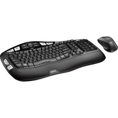 Logitech MK550 Ergonomic Full-size Wireless Keyboard and Mouse Bundle for PC - Black Price in Dubai